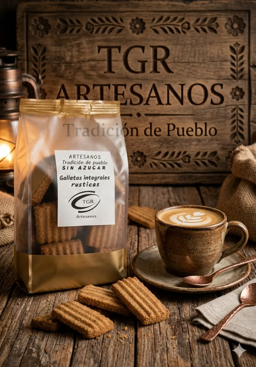 Galletas integrales sin azúcar rústicas